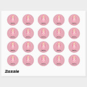Sticker Rond Baptême bébé (Feuille)