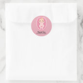 Sticker Rond Baptême bébé (Sac)