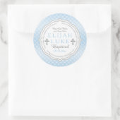 Sticker Rond Baptême | Cercles d'éternité pour garçon (Sac)