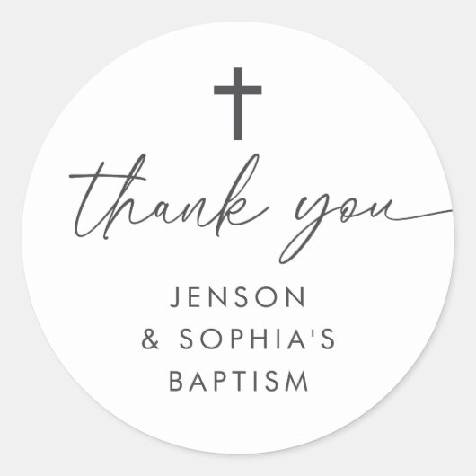 Sticker Rond Baptême conjoint (Devant)