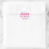 Sticker Rond Baptême de bébé (Sac)