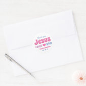 Sticker Rond Baptême de bébé (Enveloppe)
