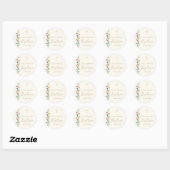 Sticker Rond Baptême de Fleur Sauvage (Feuille)