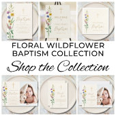 Sticker Rond Baptême de Fleur Sauvage