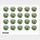 Sticker Rond Baptême de Jésus-Christ (Feuille)