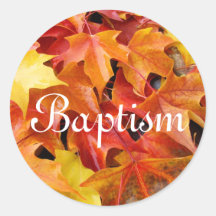 Baptême Enveloppe d'invitation sceaux Feuilles d'a