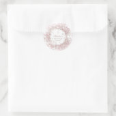 Sticker Rond Baptême gypsophile bébé rose (Sac)
