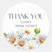 Sticker Rond Baptême Mariage Minimaliste Moderne à l'aquarelle  (Devant)