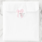 Sticker Rond Baptême rose (Sac)