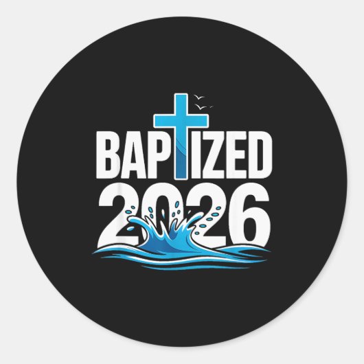 Sticker Rond Baptisé 2026 (Devant)