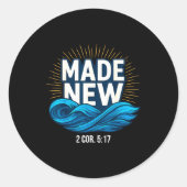 Sticker Rond Baptized Made New Baptism  (Devant)