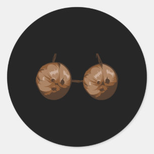 Sticker Rond Bar à noix de coco d'été Halloween Costume amusant
