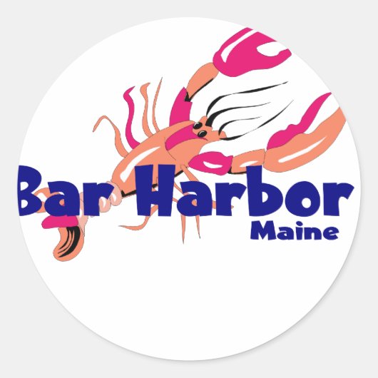 Sticker Rond Bar Harbour, Maine (Devant)