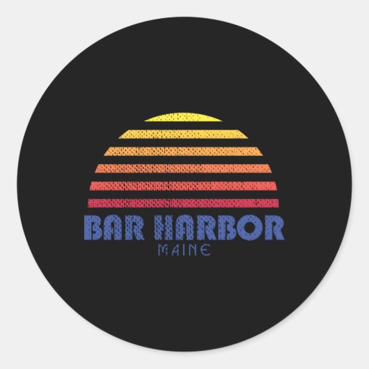 Sticker Rond Bar Harbour Maine Bar Harbour (Devant)
