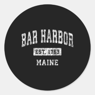 Sticker Rond Bar Harbour Maine Me Sports Établis