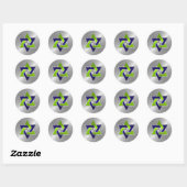 Sticker Rond Bar Mitzvah Silver (Feuille)