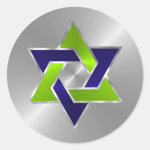 Sticker Rond Bar Mitzvah Silver