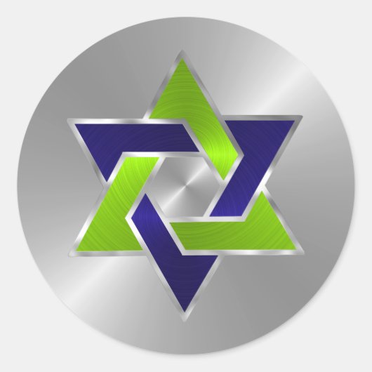 Sticker Rond Bar Mitzvah Silver (Devant)