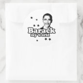 Sticker Rond Barack My World (Sac)
