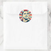 Sticker Rond Barack Obama (Sac)
