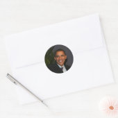 Sticker Rond Barack Obama (Enveloppe)