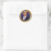 Sticker Rond Barack Obama (Sac)