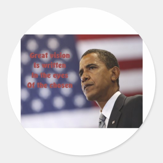 Sticker Rond Barack Obama a choisi (Devant)