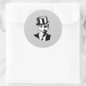 Sticker Rond Barack Obama en tant qu'oncle Sam (Sac)