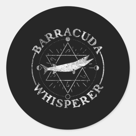 Sticker Rond Baracuda Whisperer - Barracuda  (Devant)