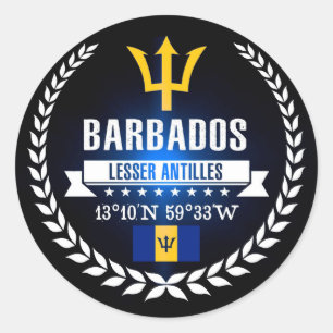 Sticker Rond Barbade