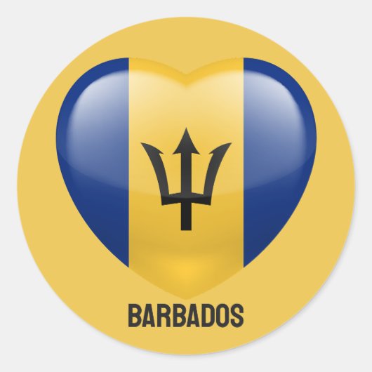 Sticker Rond Barbados Love (Devant)