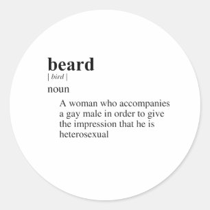 STICKER ROND BARBE