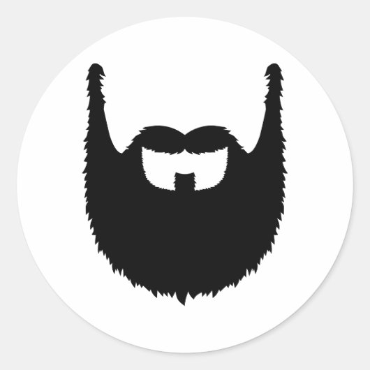 Sticker Rond Barbe complète (Devant)