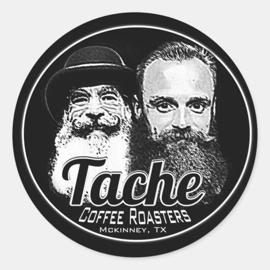 Sticker Rond Barbe double (Devant)