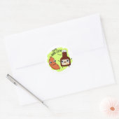 Sticker Rond Barbe-mignon Funny Barbecue Pun (Enveloppe)