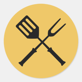 Sticker Rond Barbecue Barbecue Barbecue Barbecue Barby Barbies 