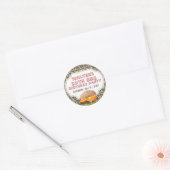 Sticker Rond Barbecue Cheeseburger N'importe quel âge Anniversa (Enveloppe)