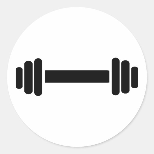 Sticker Rond Barbell - Bodybuilding (Devant)