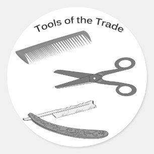 Sticker Rond Barber Tools