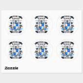 Sticker Rond Barbershop Baritone Armoiries (Feuille)