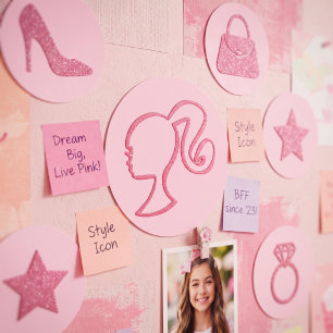 Sticker Rond Barbie