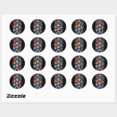 Sticker Rond Barbie 12 princesses dansantes (Feuille)