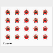 Sticker Rond Barbu Musclé (Feuille)
