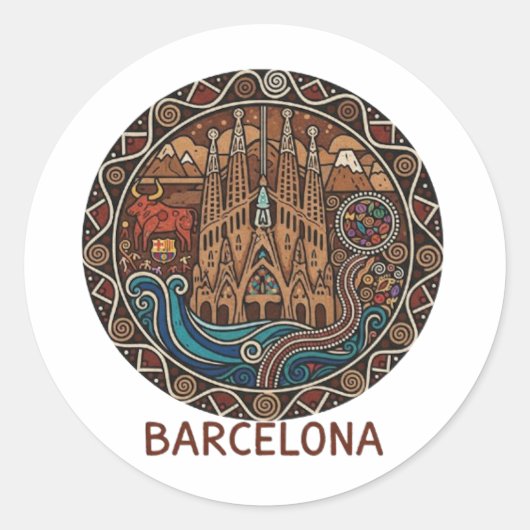 STICKER ROND BARCELONE (Devant)