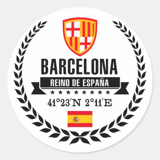 Sticker Rond Barcelone (Devant)