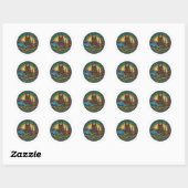 STICKER ROND BARCELONE (Feuille)