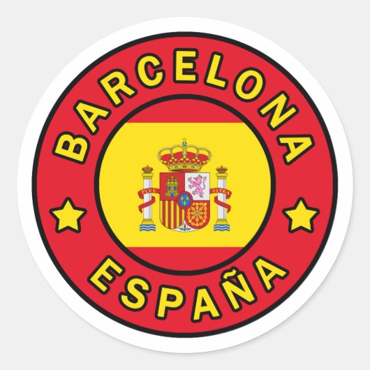 Sticker Rond Barcelone Espagne (Devant)