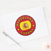 Sticker Rond Barcelone Espagne (Enveloppe)