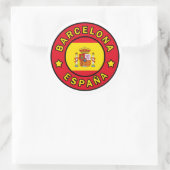 Sticker Rond Barcelone Espagne (Sac)