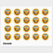 Sticker Rond Barcelone Espagne (Feuille)